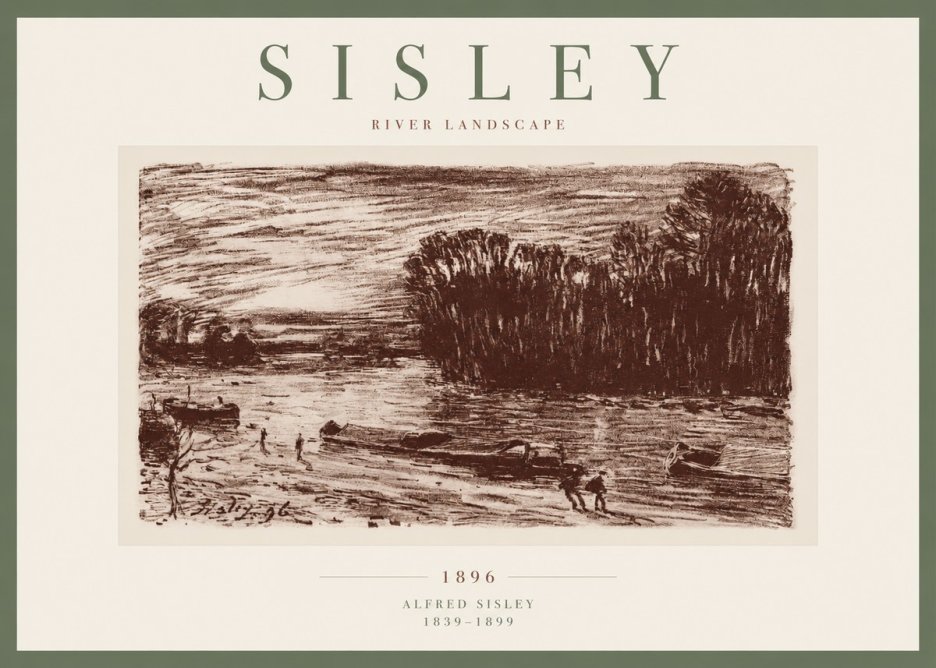 Sisley River Landscape No2 - Juliste