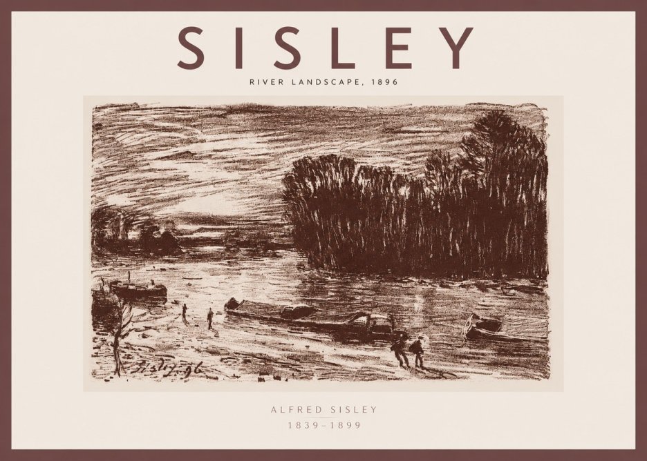 Sisley River Landscape No4 - Juliste