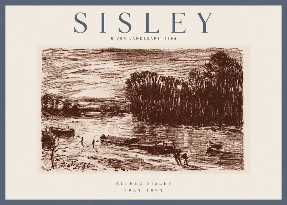Sisley River Landscape No5 - Juliste