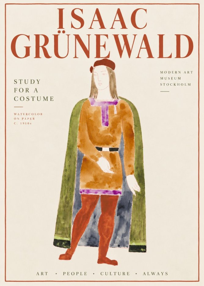 Isaac Grünewald Study for a Costume Design No6 - Juliste