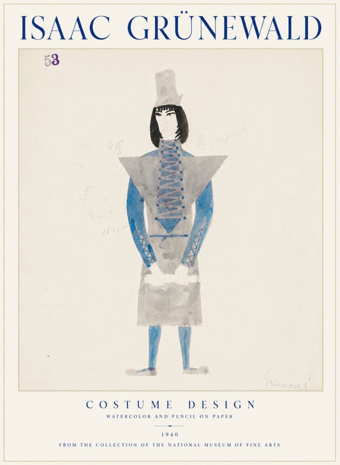 Isaac Grünewald Costume Design X No1 - Juliste