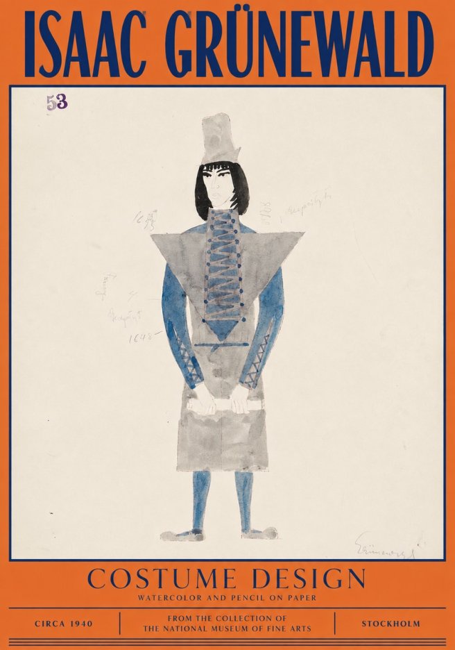 Isaac Grünewald Costume Design X No2 - Juliste