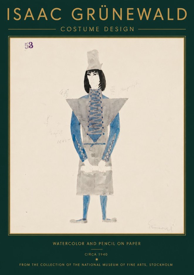 Isaac Grünewald Costume Design X No4 - Juliste