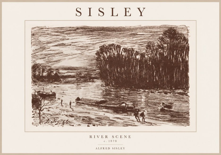 Sisley River Scene No1 - Juliste
