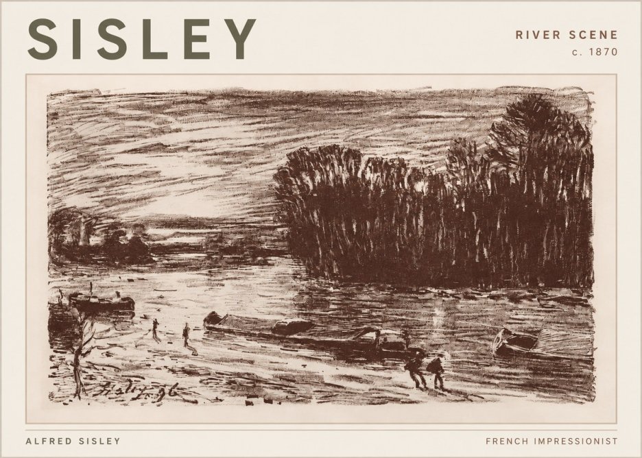Sisley River Scene No3 - Juliste