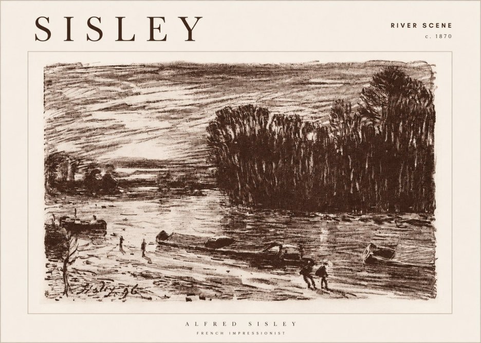 Sisley River Scene No4 - Juliste