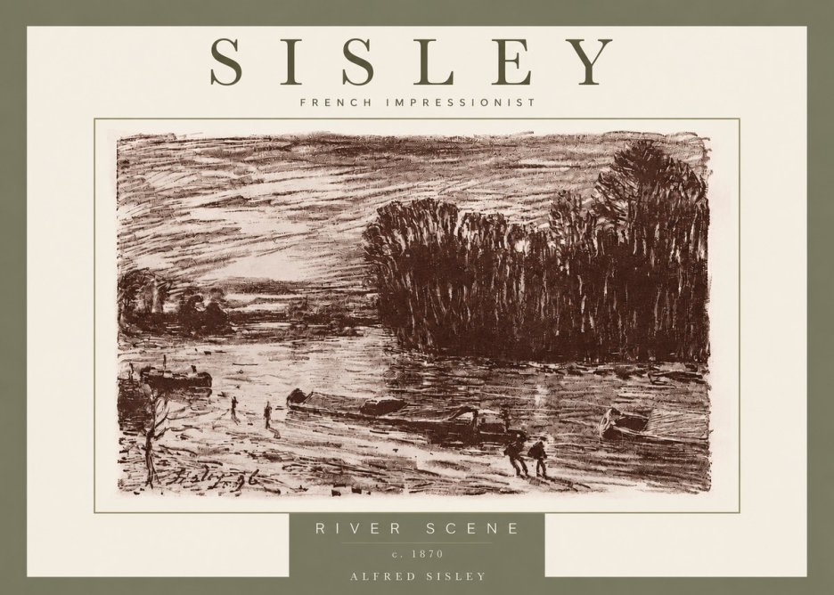 Sisley River Scene No6 - Juliste
