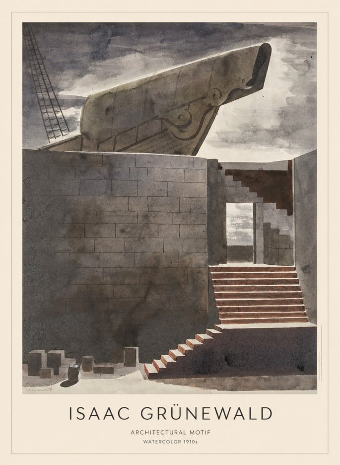 Isaac Grünewald Architectural Motif II No1 - Juliste