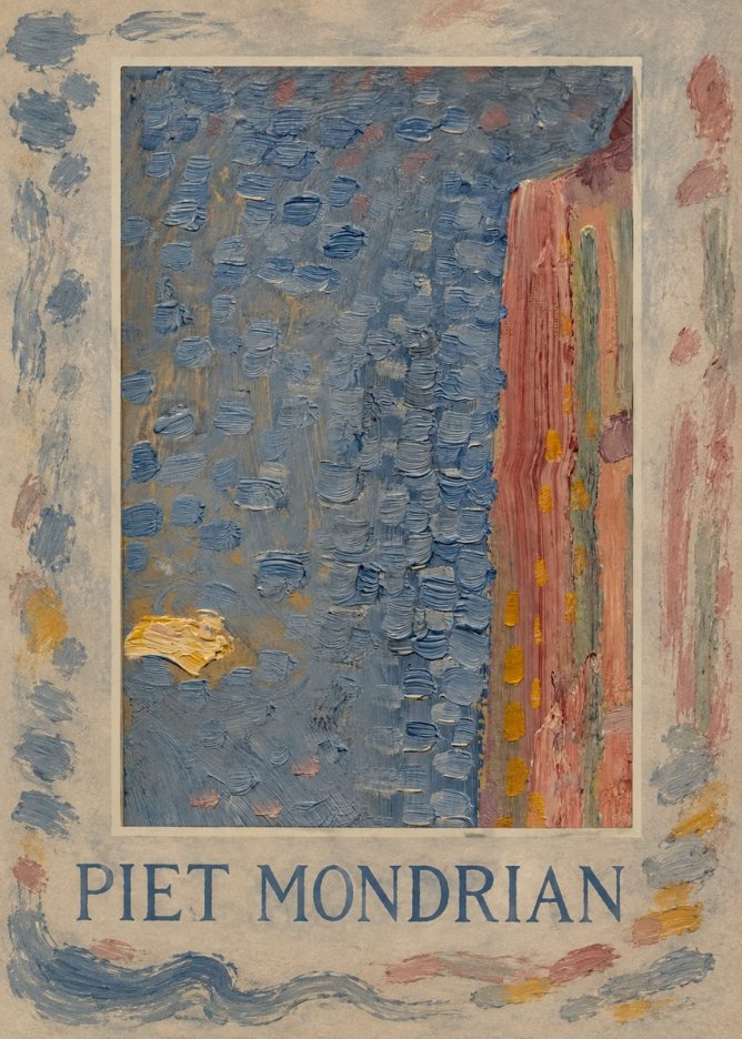 Piet Mondrian Façade in Sunlight No3 - Juliste