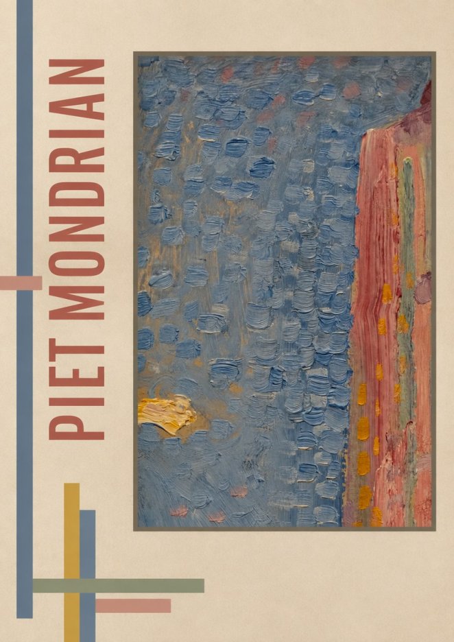 Piet Mondrian Façade in Sunlight No4 - Juliste