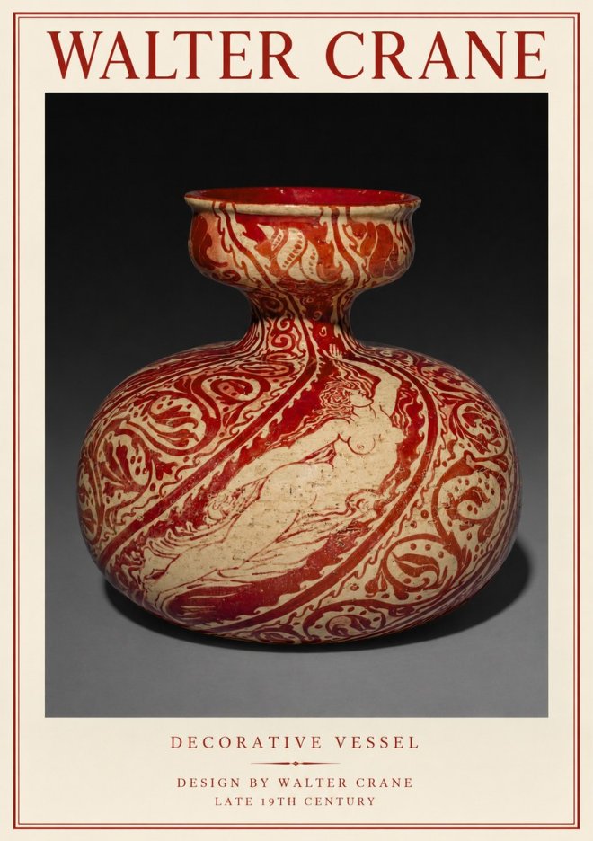 Walter Crane Decorative Vessel No1 - Juliste