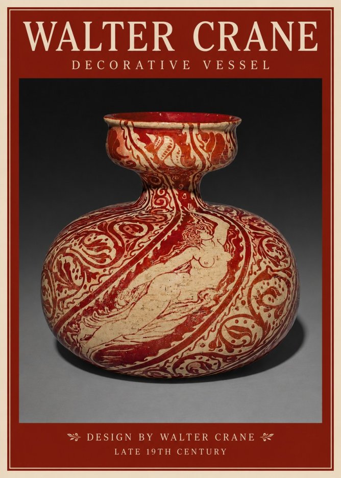 Walter Crane Decorative Vessel No2 - Juliste