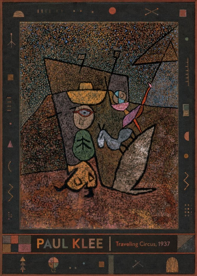Paul Klee Traveling Circus, 1937 No3 - Juliste