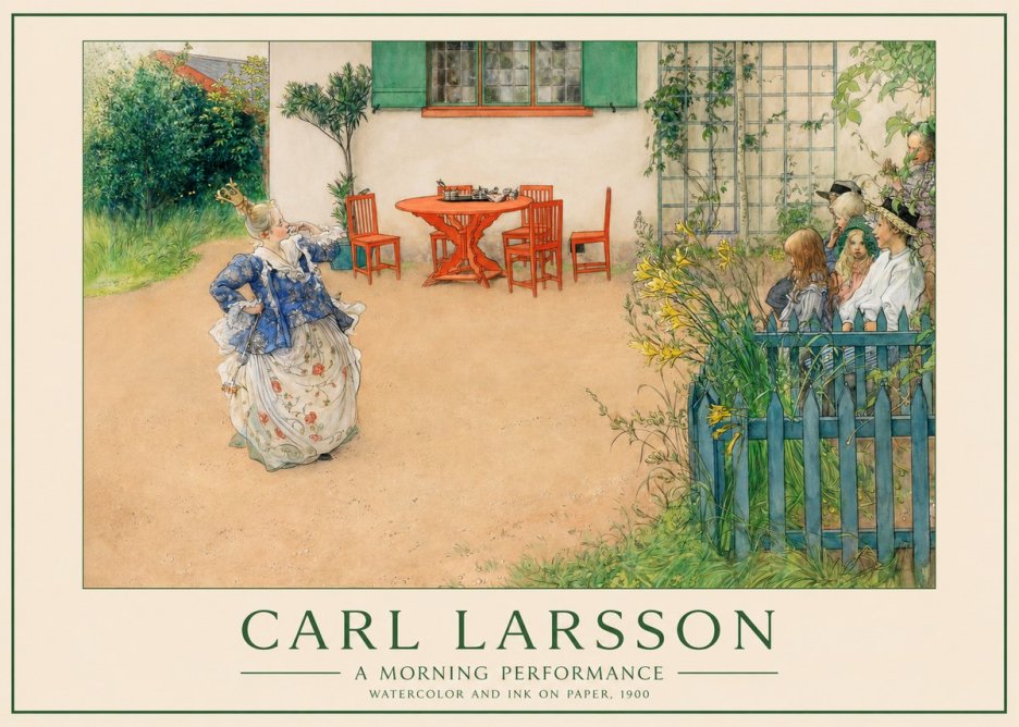 Carl Larsson A Morning Performance No1 - Juliste