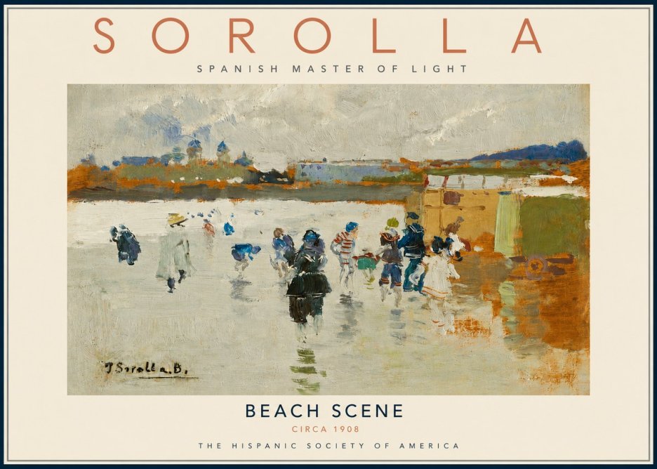 Sorolla Beach Scene No3 - Juliste