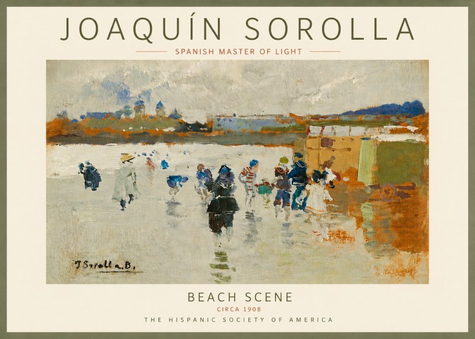 Sorolla Beach Scene No6 - Juliste