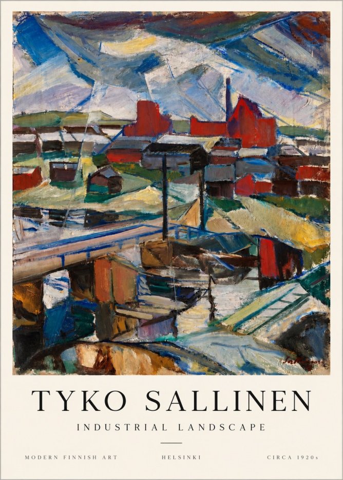 Tyko Sallinen Industrial Landscape No1 - Juliste