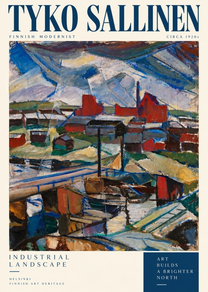 Tyko Sallinen Industrial Landscape No4 - Juliste