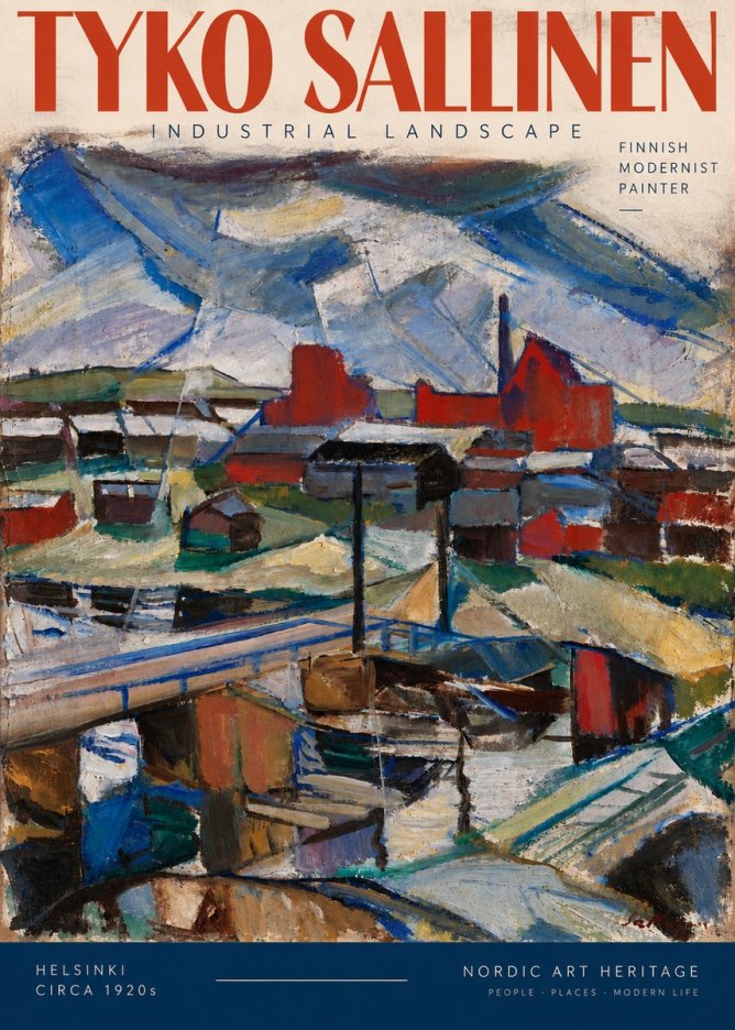 Tyko Sallinen Industrial Landscape No5 - Juliste