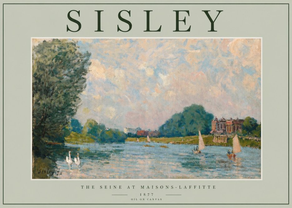 Sisley The River – Afternoon, 1877 No4 - Juliste