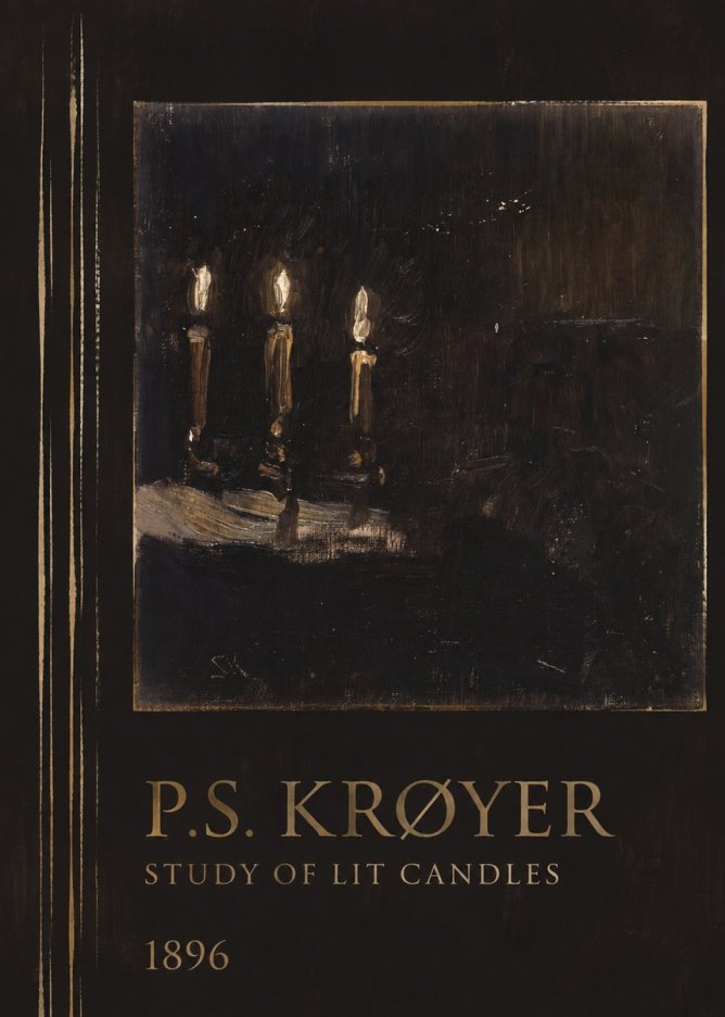 P.S. Krøyer Study of Lit Candles No2 - Juliste