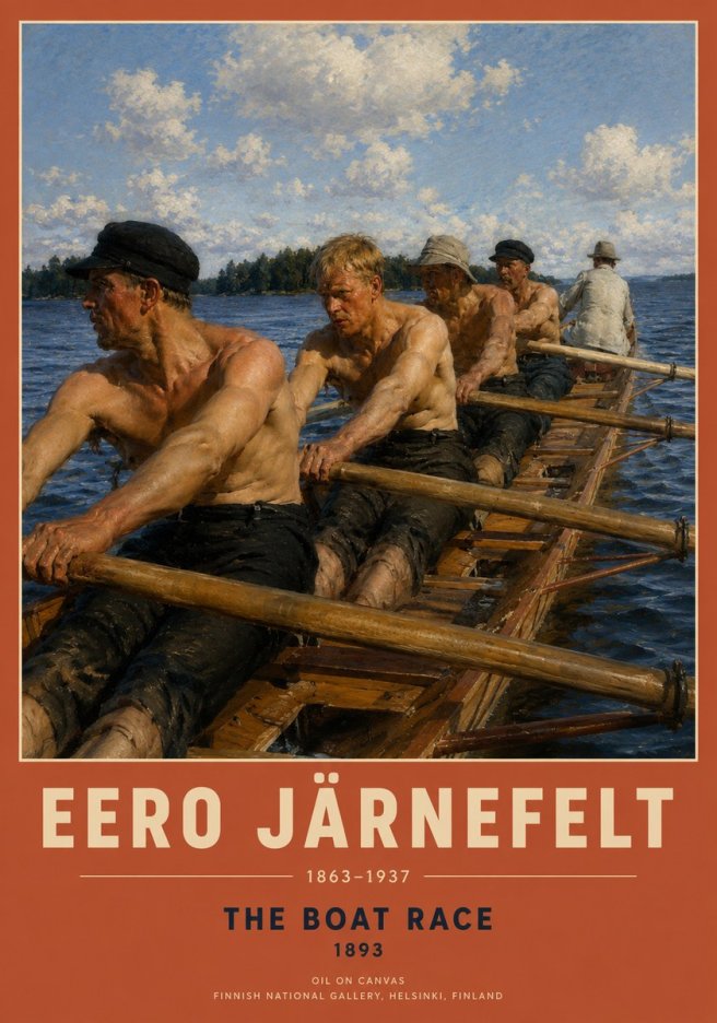Eero Järnefelt The Boat Race No2 - Juliste