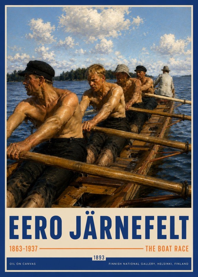 Eero Järnefelt The Boat Race No3 - Juliste