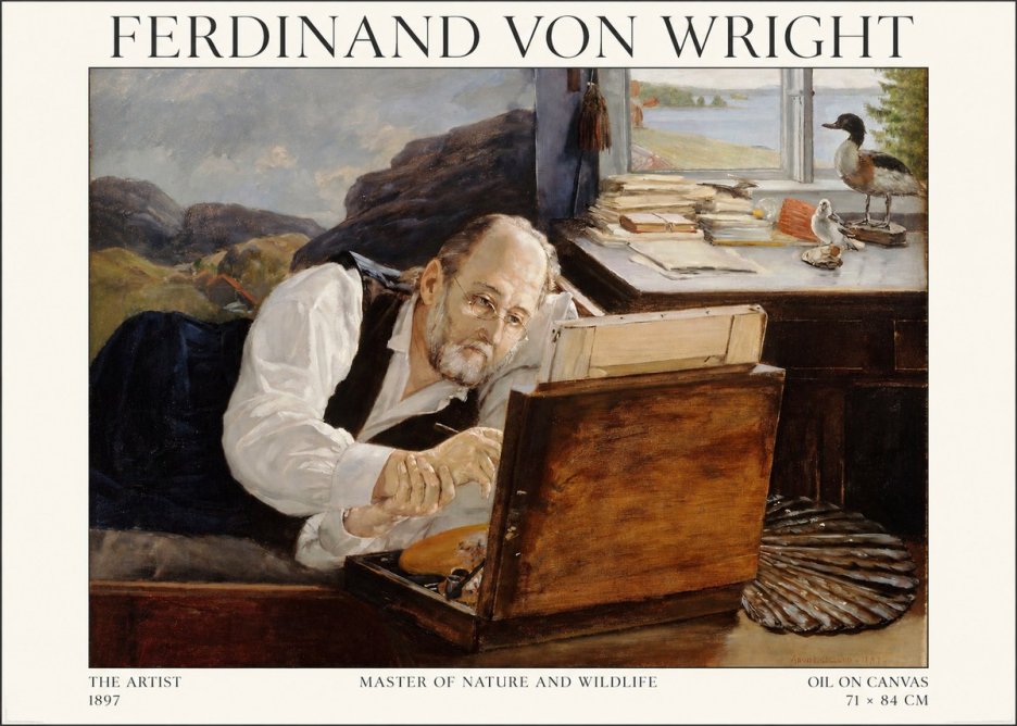 Ferdinand von Wright The Artist No1 - Juliste