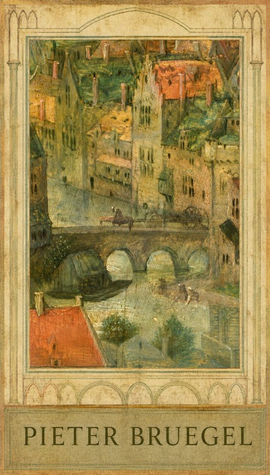 Pieter Bruegel Cityscape with Bridge No1 - Juliste