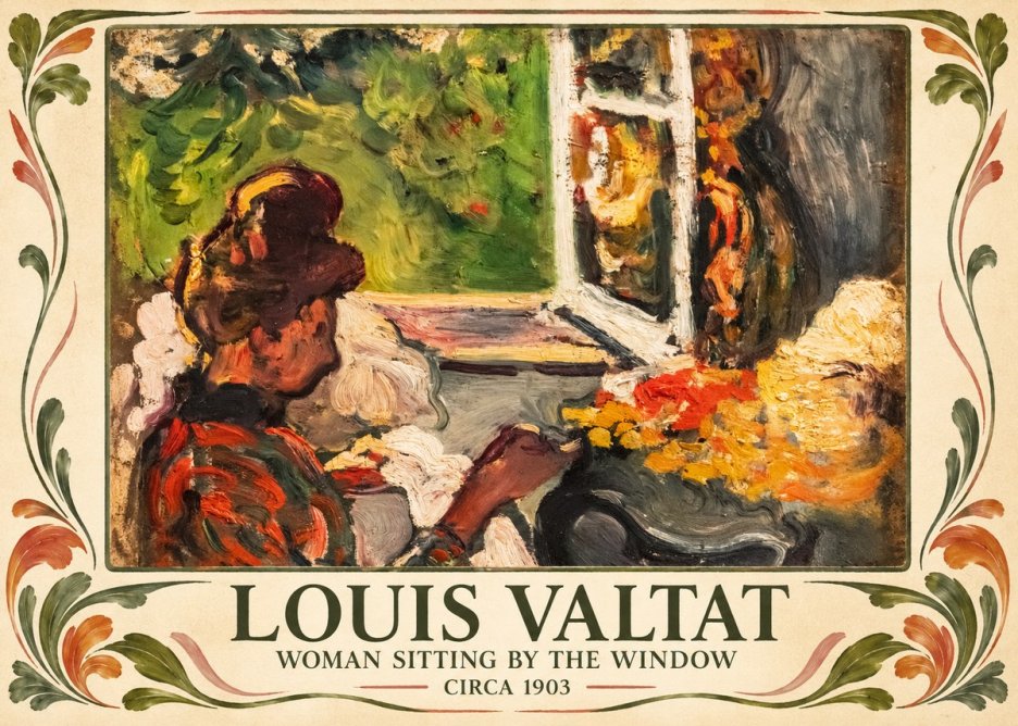 Louis Valtat Woman Sitting by the Window No3 - Juliste