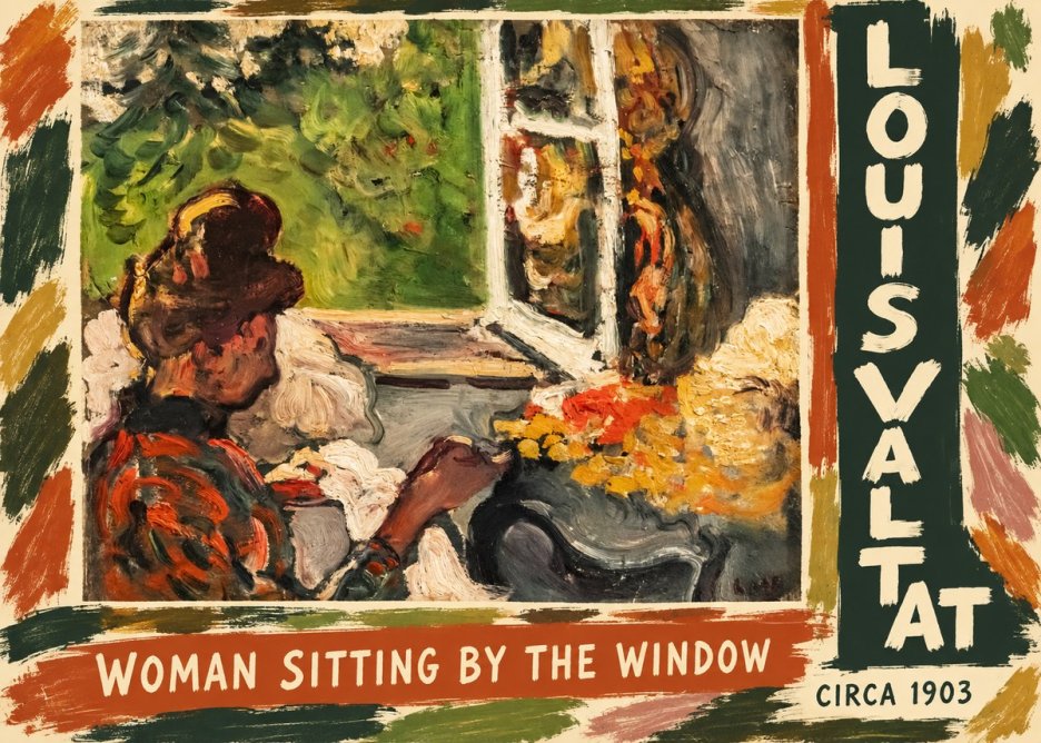 Louis Valtat Woman Sitting by the Window No5 - Juliste