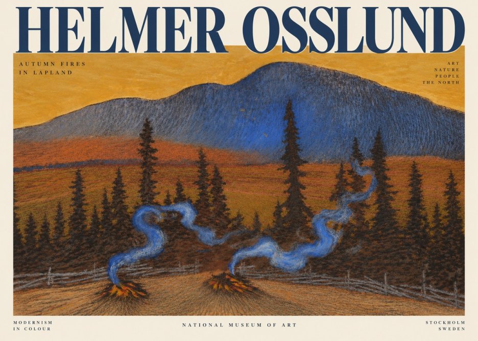 Helmer Osslund Twilight in the North No3 - Juliste