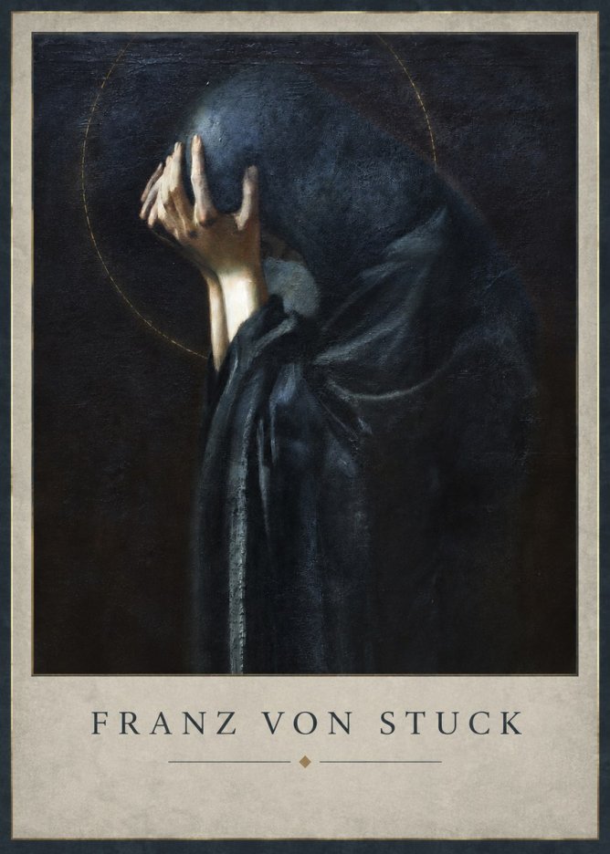 Franz von Stuck The Mourner No2 - Juliste