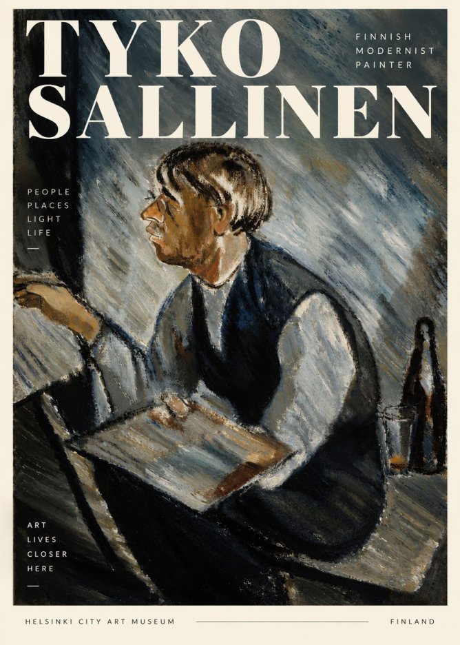 Tyko Sallinen The Artist at Work No3 - Juliste