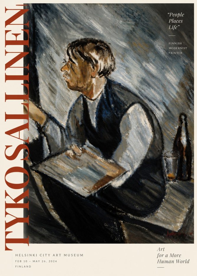 Tyko Sallinen The Artist at Work No6 - Juliste