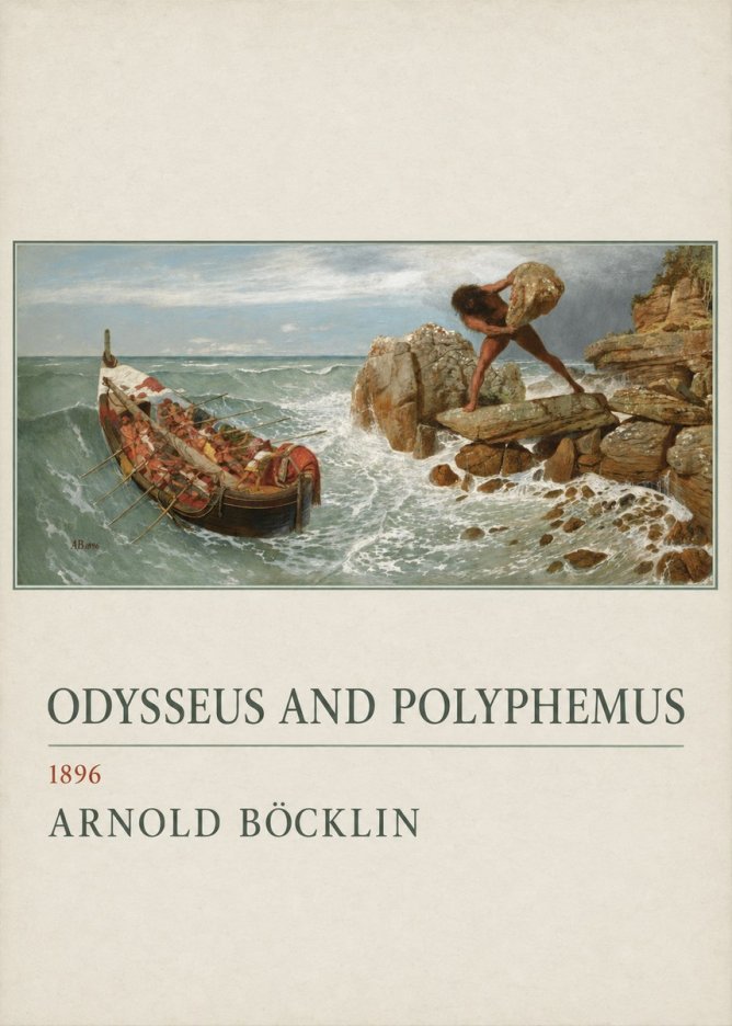 Arnold Böcklin Odysseus and Polyphemus No3 - Juliste