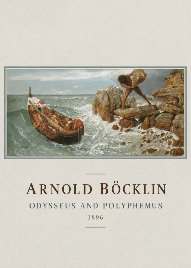 Arnold Böcklin Odysseus and Polyphemus No4 - Juliste