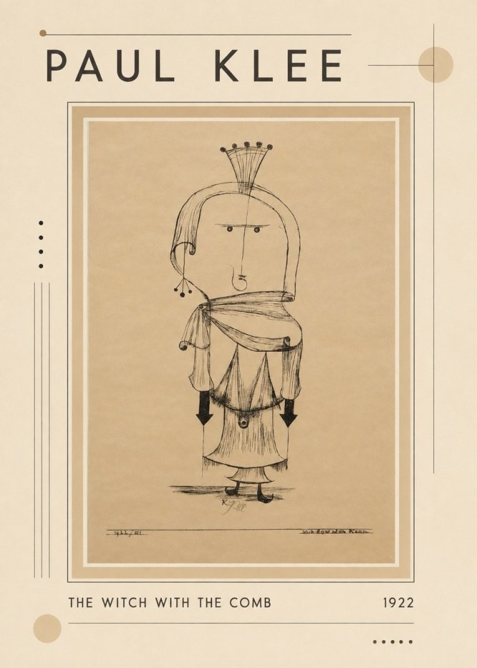 Paul Klee The Witch with the Comb No1 - Juliste