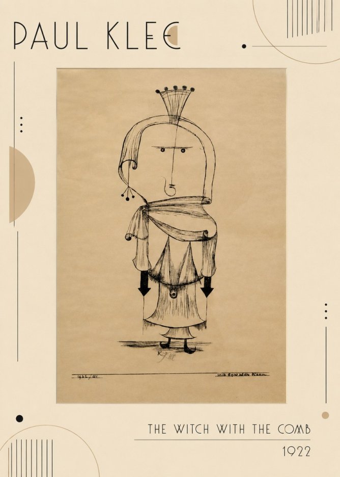 Paul Klee The Witch with the Comb No2 - Juliste