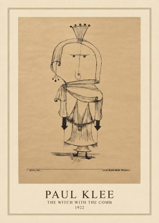 Paul Klee The Witch with the Comb No4 - Juliste