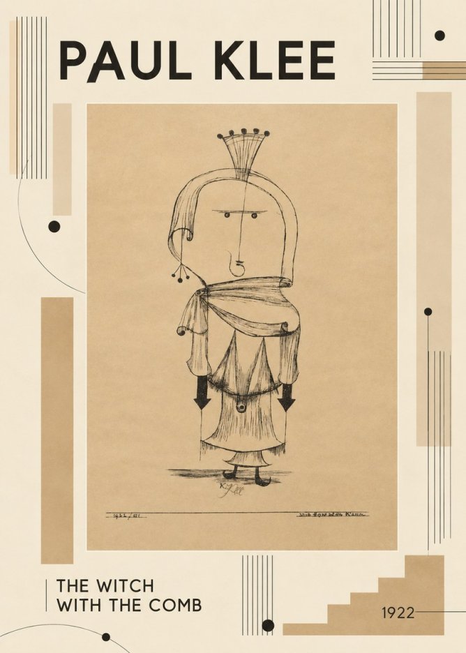 Paul Klee The Witch with the Comb No6 - Juliste