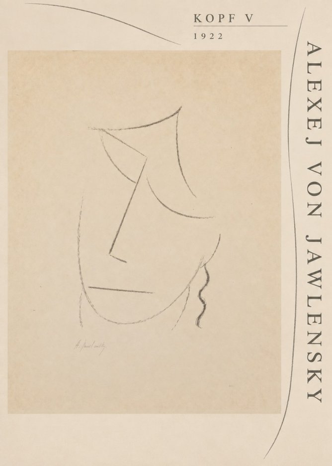 Alexej von Jawlensky Kopf V No5 - Juliste