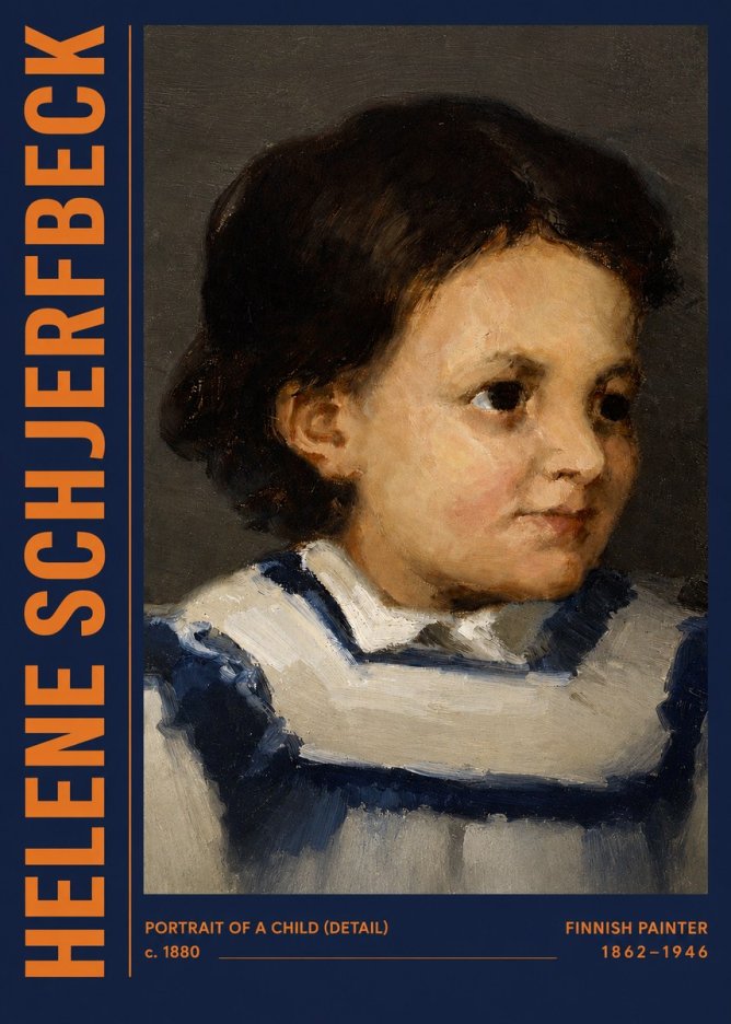 Helene Schjerfbeck Portrait of a Child (Detail) No3 - Juliste