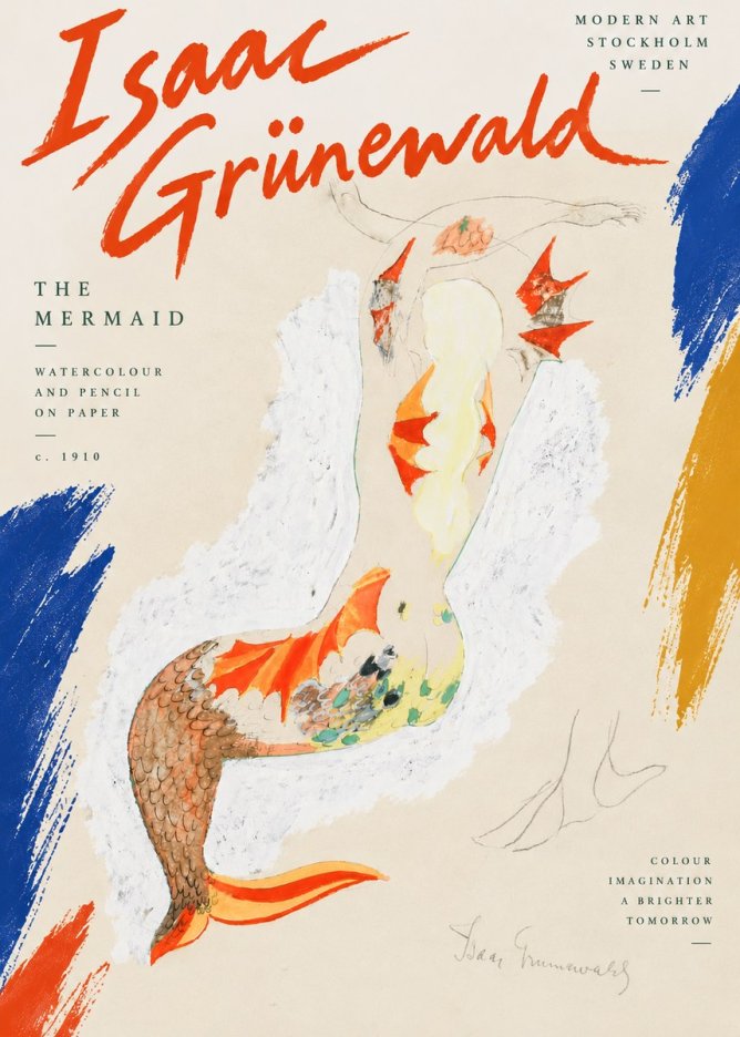 Isaac Grünewald The Mermaid No6 - Juliste