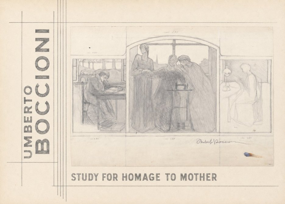 Umberto Boccioni Study for Homage to Mother No2 - Juliste
