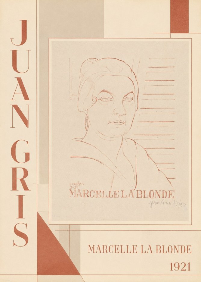 Juan Gris Marcelle La Blonde No2 - Juliste
