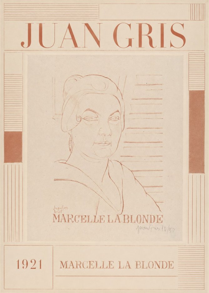 Juan Gris Marcelle La Blonde No5 - Juliste