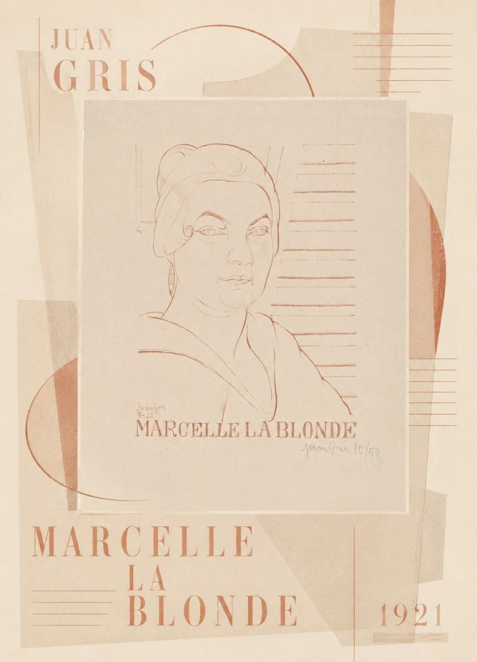 Juan Gris Marcelle La Blonde No6 - Juliste