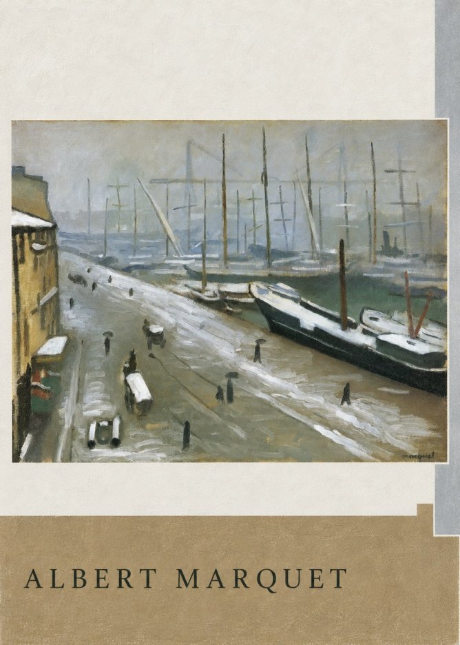 Albert Marquet Le Havre, Le Bassin Sous La Neige No5 - Juliste