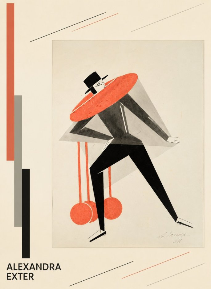 Alexandra Exter Constructivist Figure No4 - Juliste